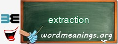WordMeaning blackboard for extraction